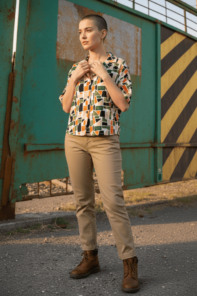 Camisa Yazd geometric