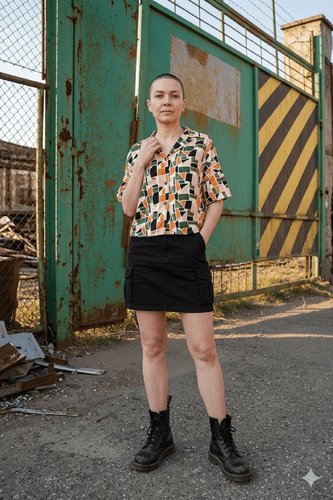 Camisa Yazd geometric