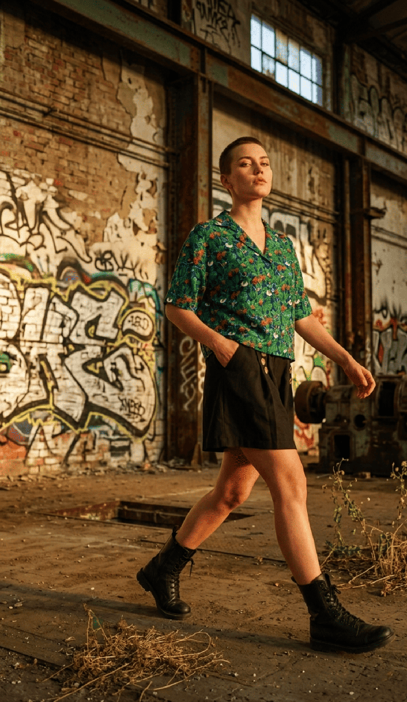 Camisa Yazd rainforest