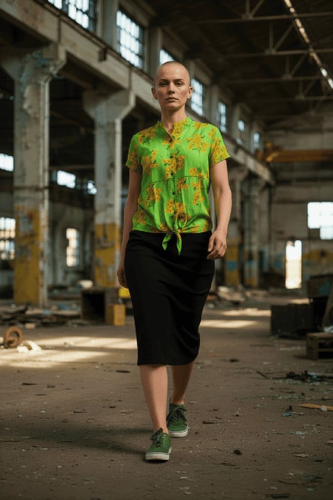 Camisa Siwa flores amarillas