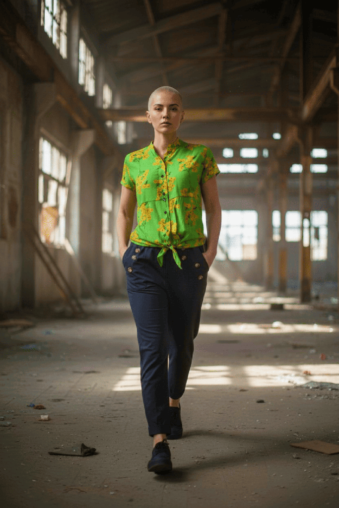 Camisa Siwa flores amarillas