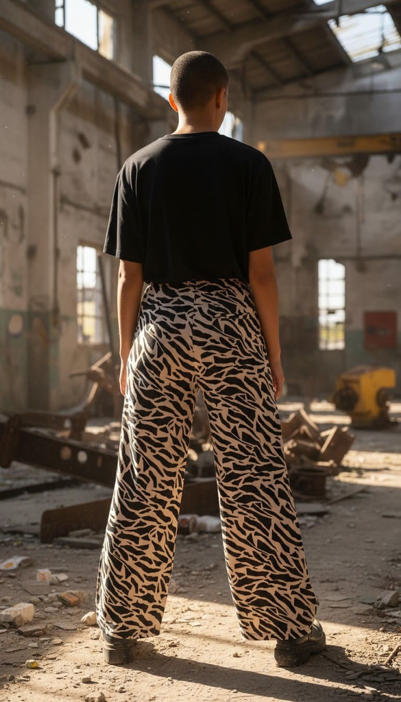 Pantalón Paniki hojas azules