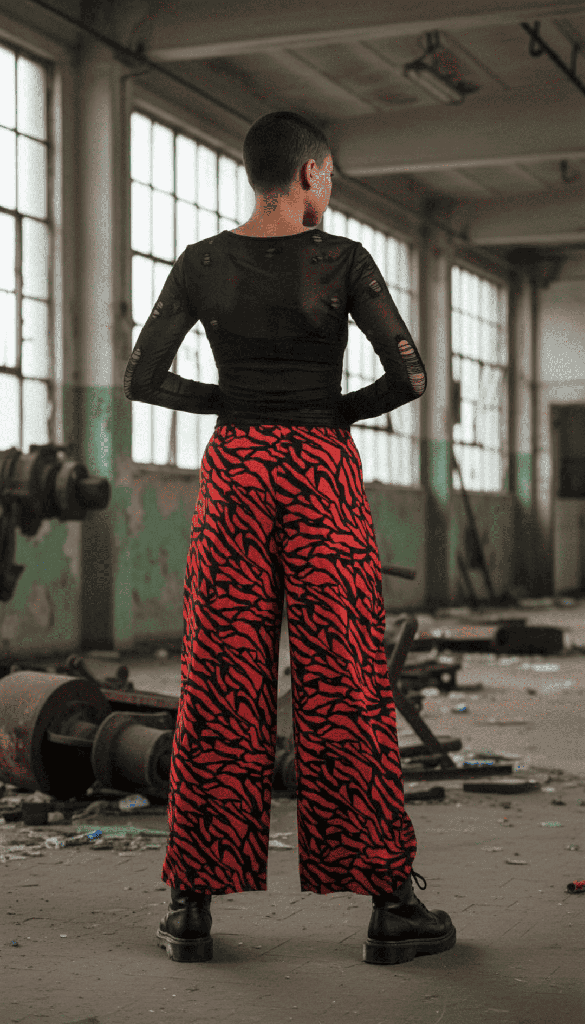 Pantalón Paniki neo zebra rojo