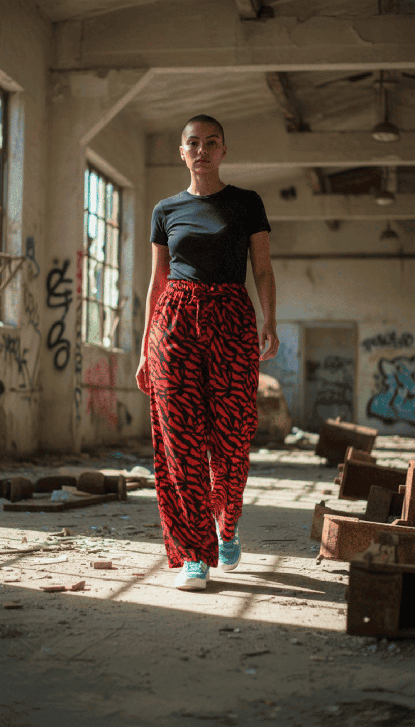 Pantalón Paniki Neo Zebra rojo