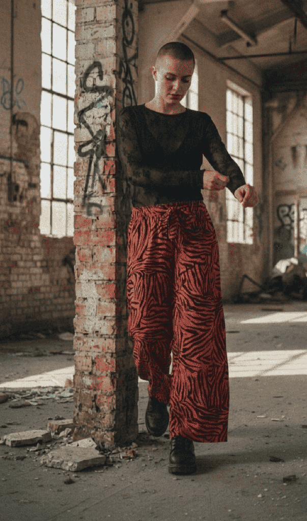 Pantalón Paniki cebra rojo