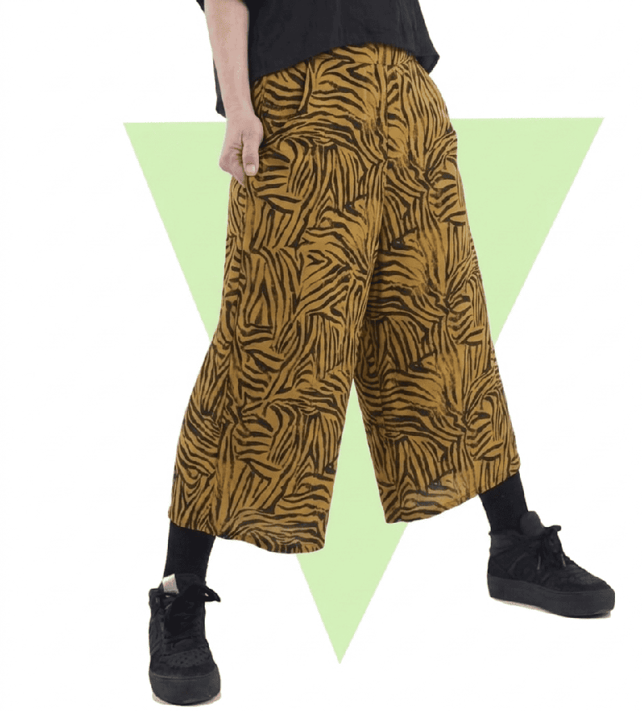 Pantalón pirata Célebes cebra mostaza