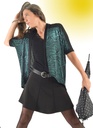 Chaqueta kimono Lipari animal print verde