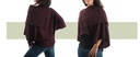 Poncho corto Weh morado