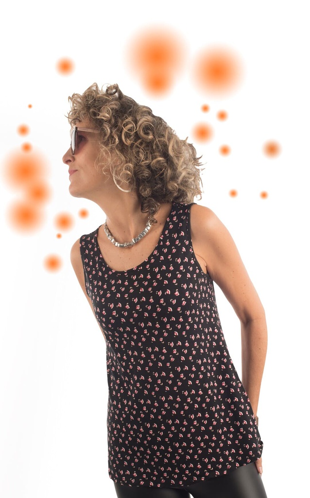 Camiseta tirantes Tual negra