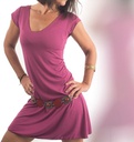 Vestido trenzado Fint fucsia