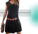 Vestido trenzado Fint negro