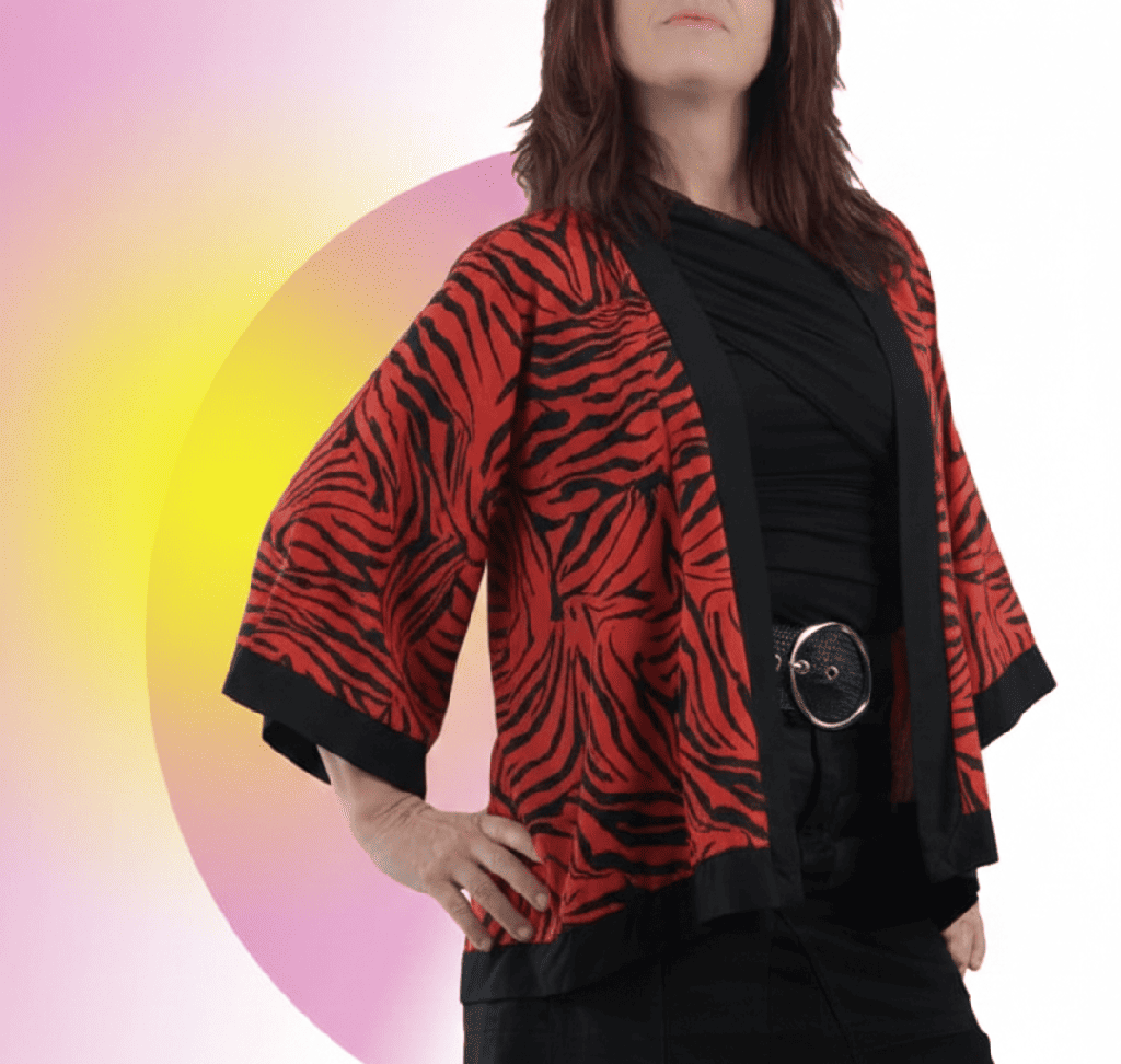 Kimono Tajogaite cebra rojo