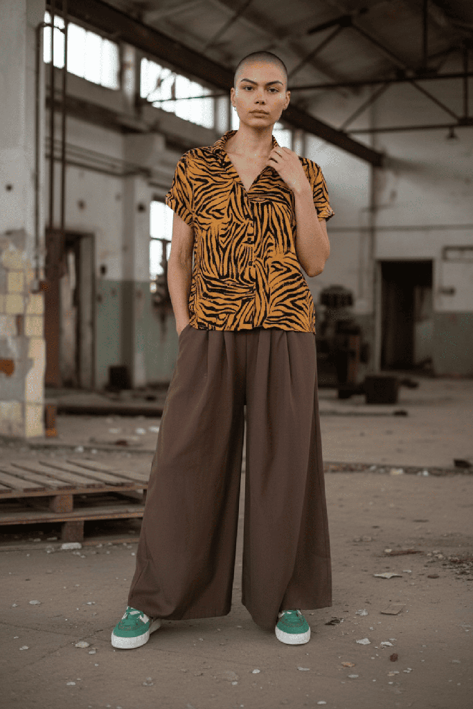 Camisa Hatta Cebra mostaza