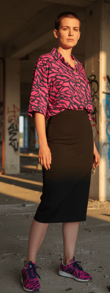 Camisa Alnif animal print tierra