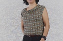 Camiseta cuello caido Misr gris