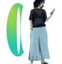 Pantalón pirata Célebes azul con pintas blancas