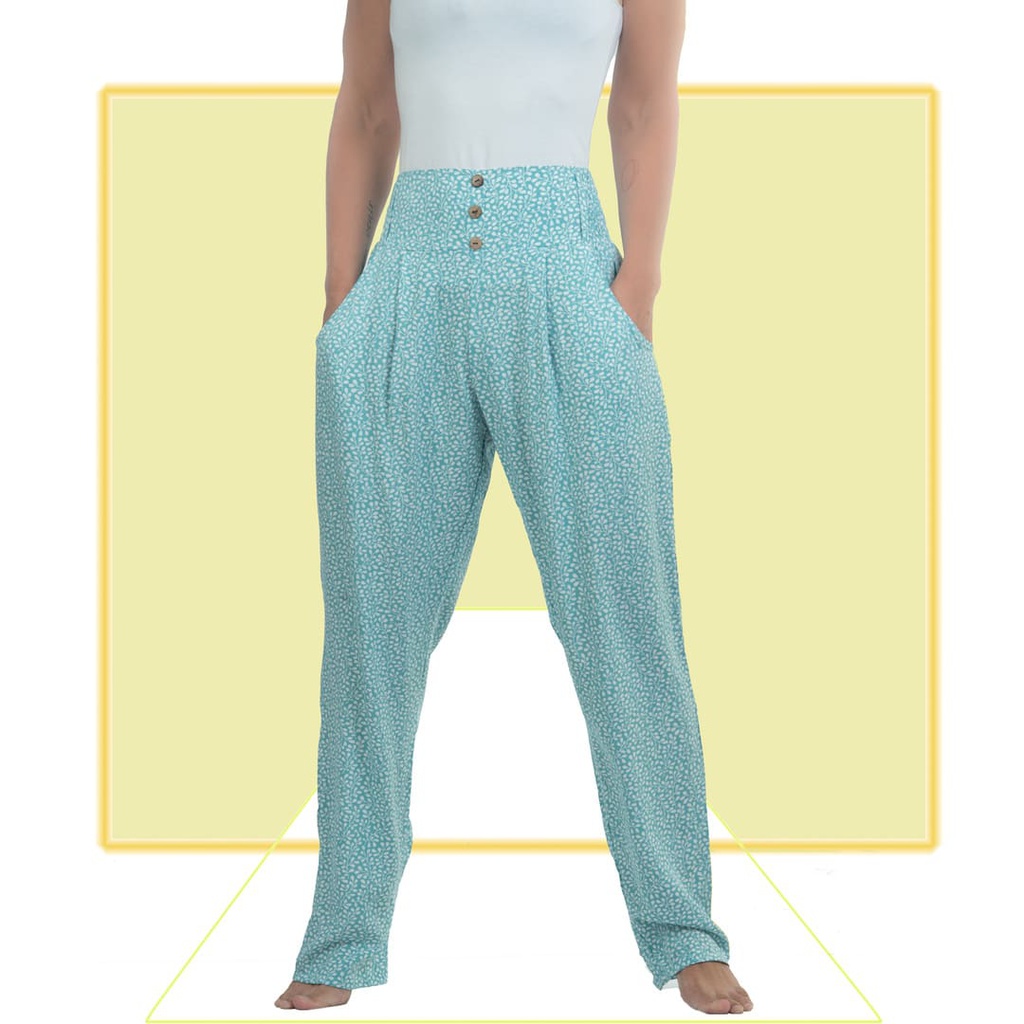 Pantalón Nailaka azul y blanco