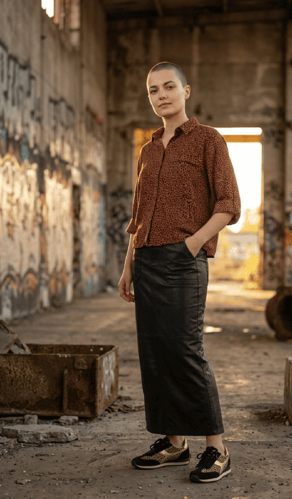 Camisa Alnif animal marron