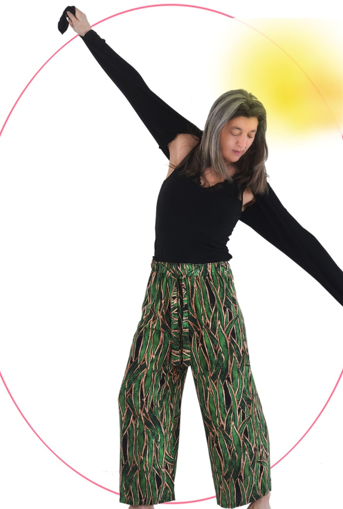 Pantalón Paniki hojas verdes
