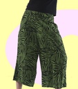 Pantalón pirata Célebes verde cebra