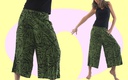 Pantalón pirata Célebes verde cebra