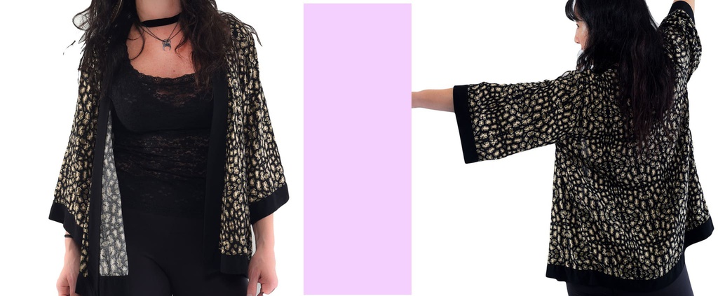 Kimono Tajogaite animal negro