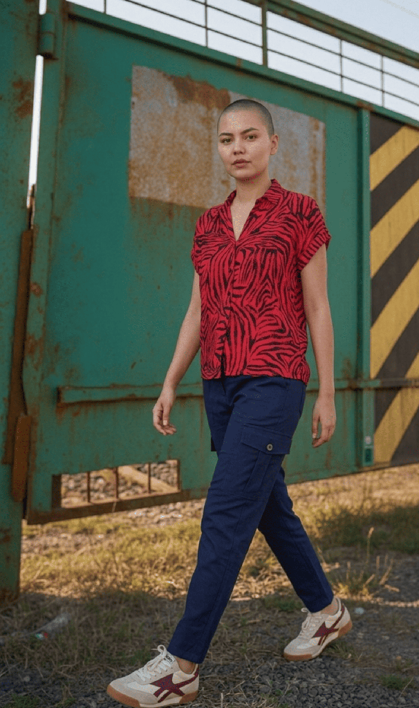 Camisa Hatta Cebra rojo