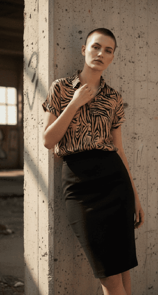 Camisa Hatta Cebra mostaza