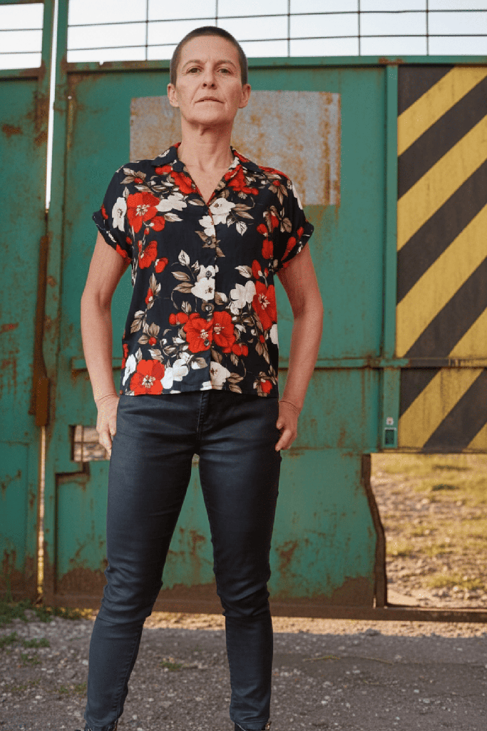 Camisa Hatta flores japo