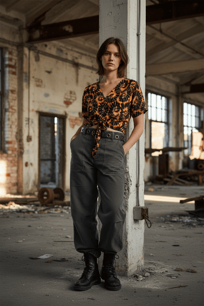 Camisa Alnif amonites mostaza