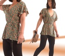 Blusa Ararat flores naranjas