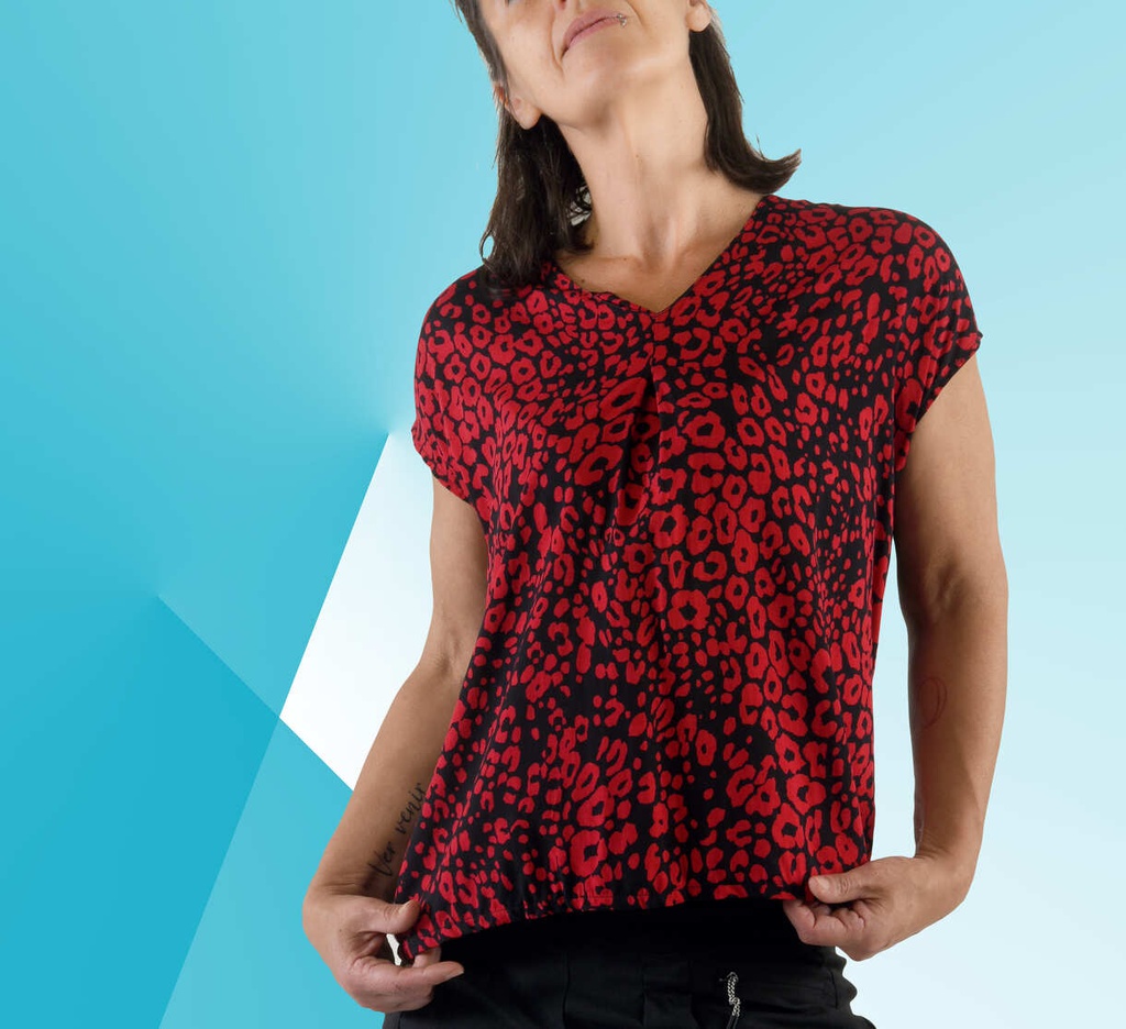 Blusa Ijen animal print  roja