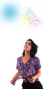 Camisa Alnif tie-dye azul