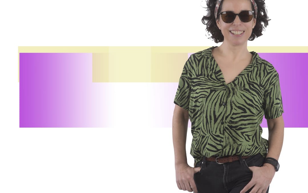 Camisa Song Kol cebra verde