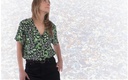 Camisa Song Kol animal print azul y marrón (copia)