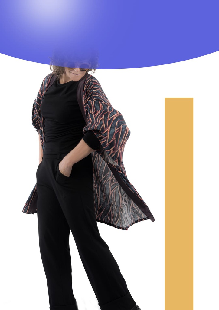 Kimono largo Teide hojas verde (copia)