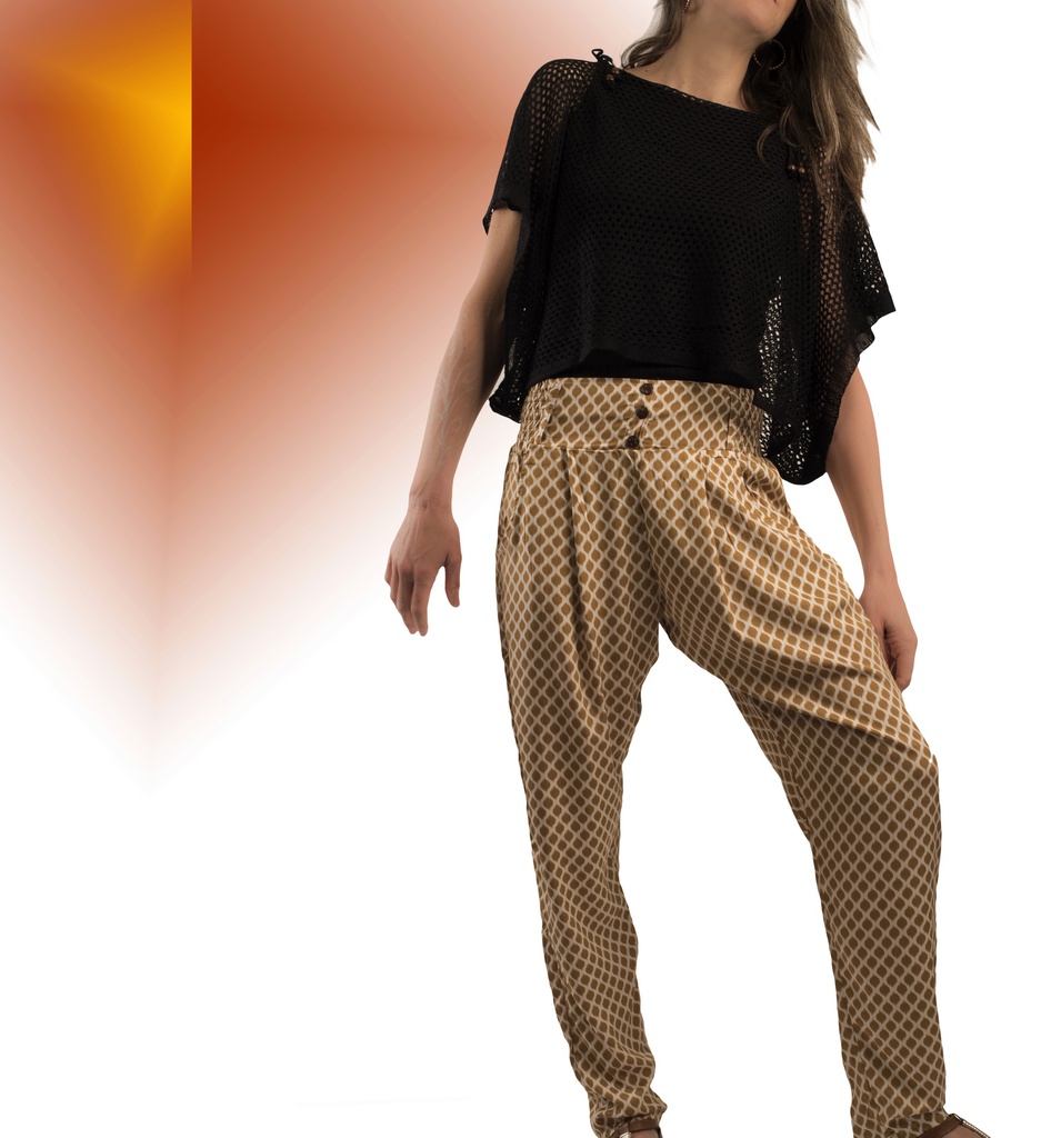 Pantalón Nailaka flores naranjas (copia)