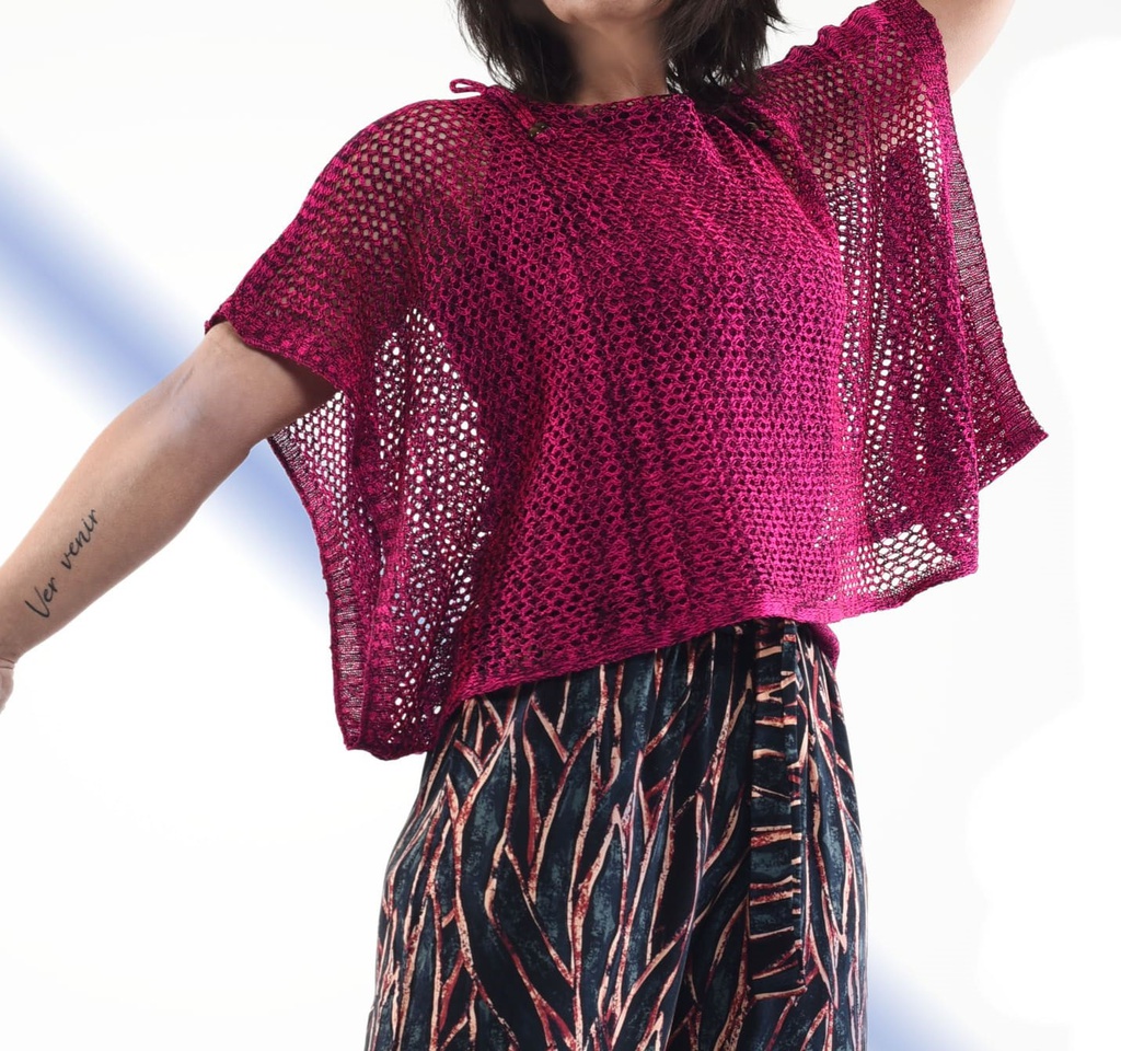 Top ganchillo Kri Fucsia