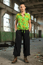 Camisa Siwa flores amarillas