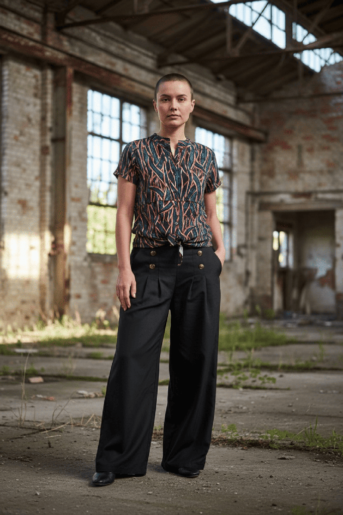 Camisa Siwa botanic azul