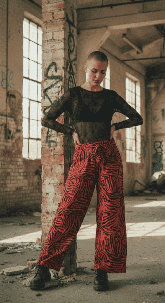 Pantalón Paniki cebra rojo
