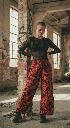 Pantalón Paniki cebra rojo