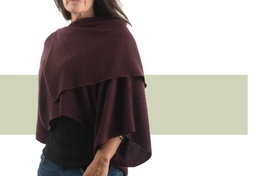 Poncho corto Weh morado