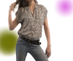 Camisa Hatta blanco y gris