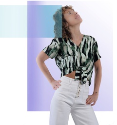 Camisa Alnif turquesa con pintas blancas (copia)