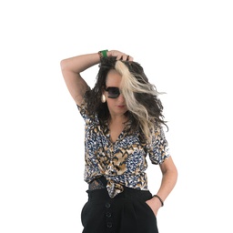 Camisa Song Kol azul con pintas blancas (copia)