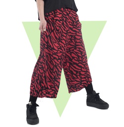 Pantalón pirata Célebes rojo cebra