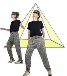 Pantalón Nailaka flores naranjas