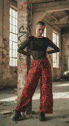 Pantalón Paniki cebra rojo